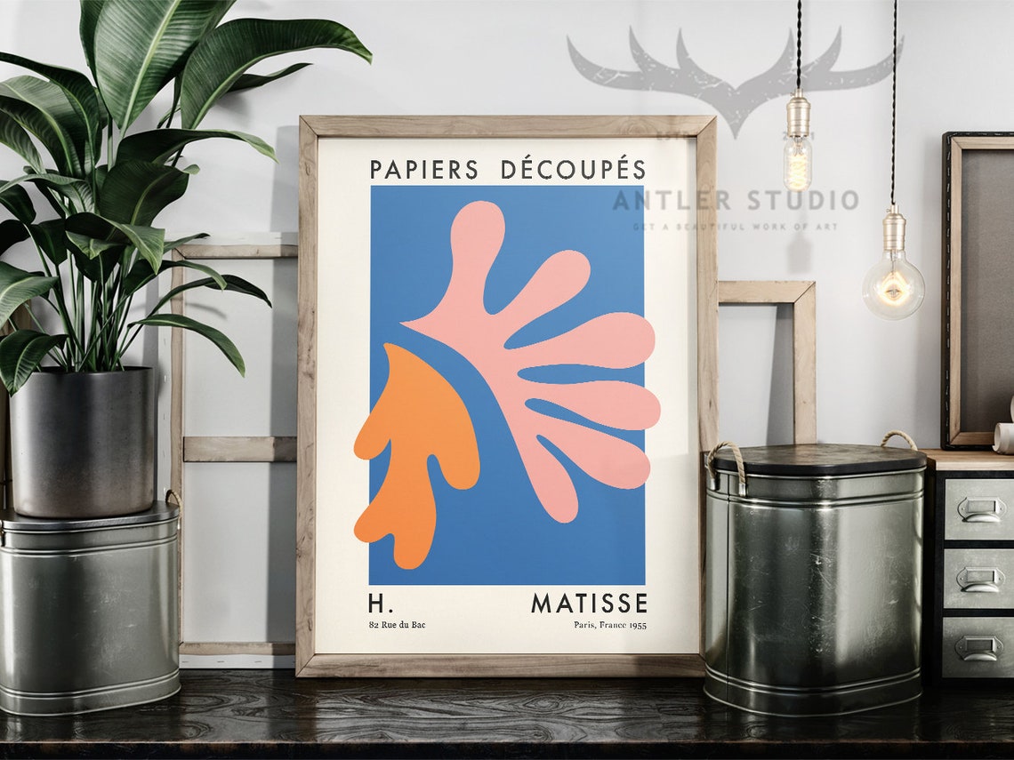 Henri Matisse Papiers Decoupes 1955 Paris Coral Forms Cut Out Poster - Image 2