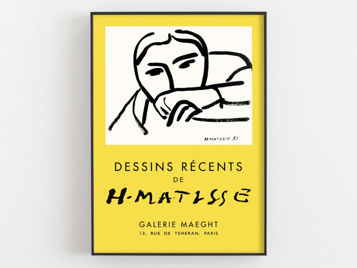 Henri Matisse Dessins Recents Galerie Maeght Paris Exhibition Poster