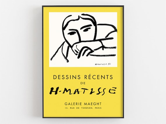 Henri Matisse Dessins Recents Galerie Maeght Paris Exhibition Poster