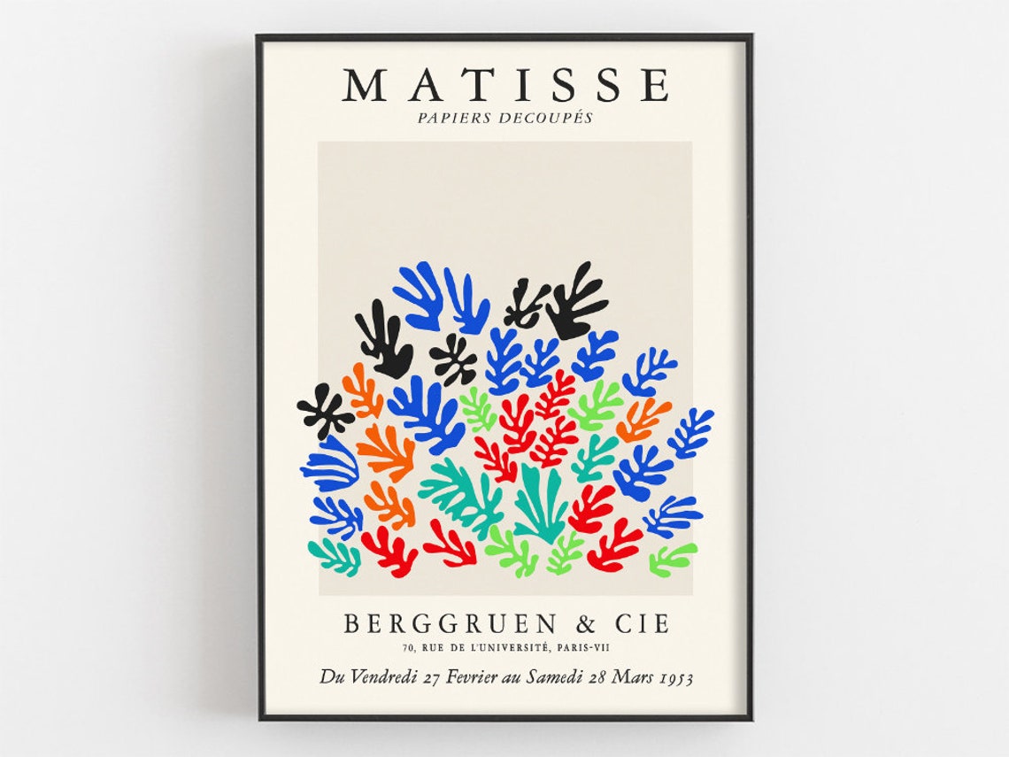Henri Matisse La Gerbe Papiers Decoupes 1953 Paris Exhibition Poster