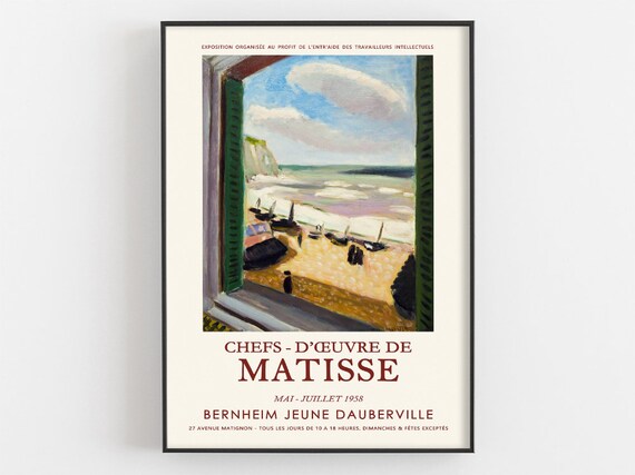 Matisse Masterpieces Exhibition Print Chefs Duvre De Matisse Window Poster French Coastal Art Classic Impressionist Decor Artist Gifts
