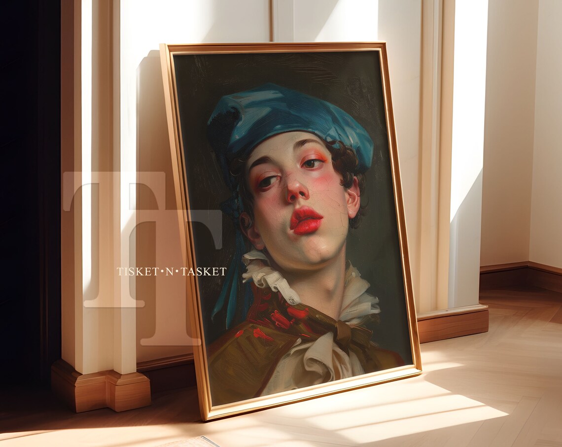 Victorian Portrait Painting, Dark Academia Art Print