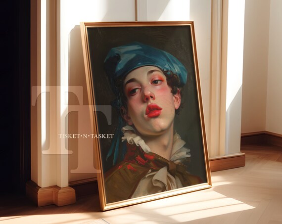 Victorian Portrait Painting, Dark Academia Art Print