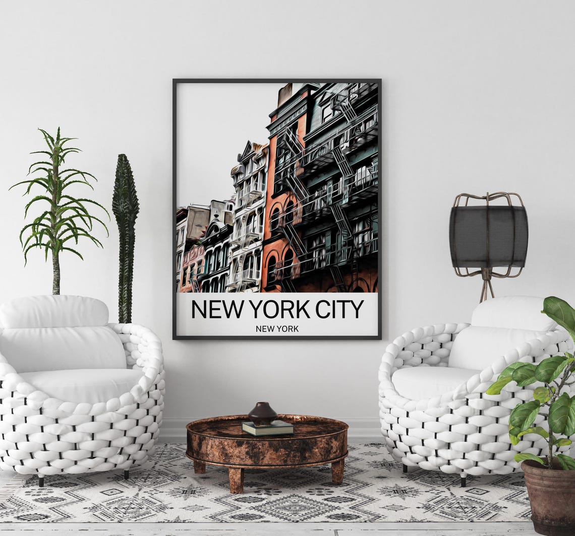 New York City Art Print New York City Poster Print New York City Wall Art Home Decor Gift Travel Poster Gift Housewarming Gift - Image 2
