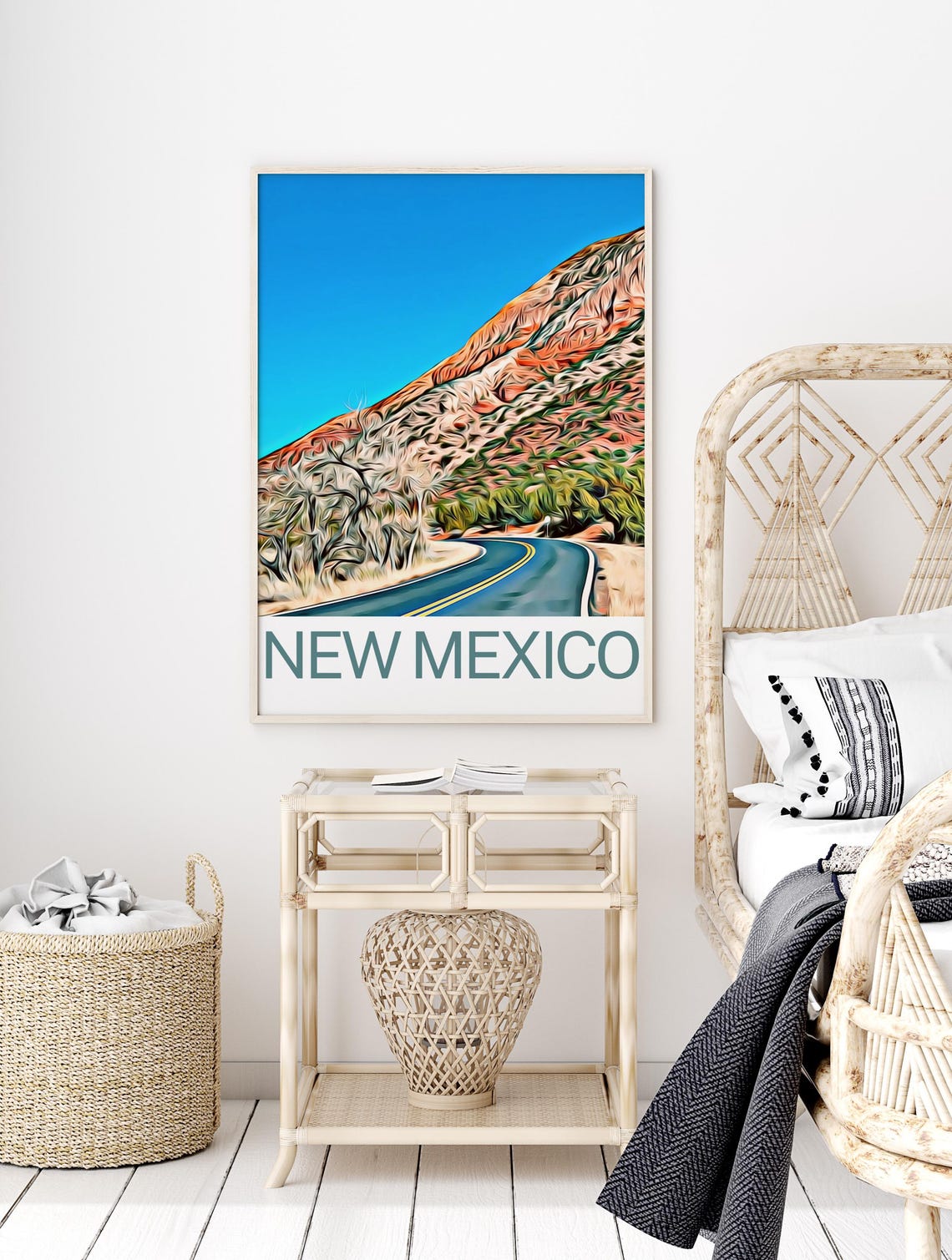 New Mexico Print New Mexico Art Travel Poster New Mexico Art Print New Mexico Wall Art New Mexico Poster New Mexico Travel - Image 2