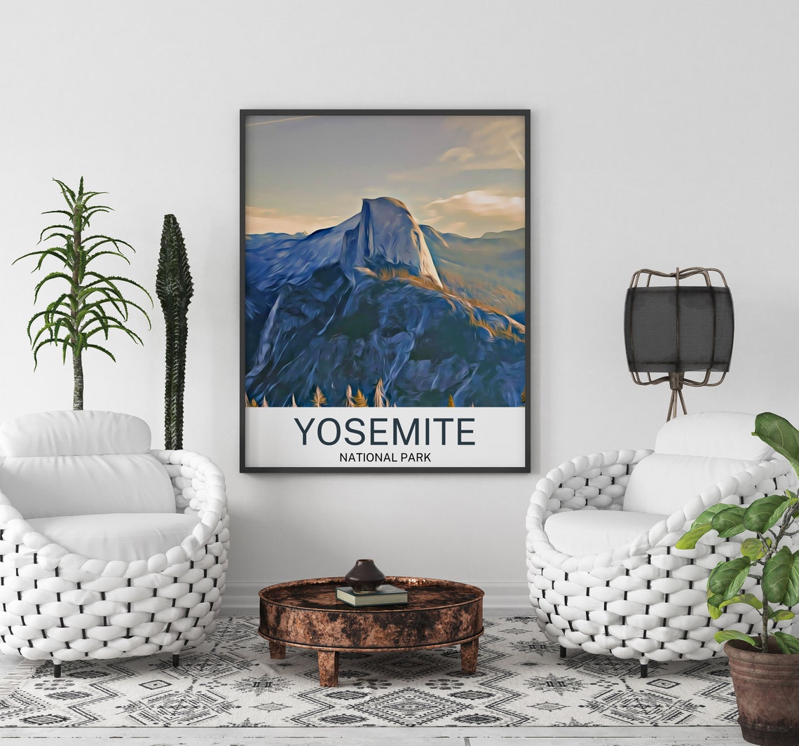 Yosemite National Park Travel Print Yosemite National Park Wall Art Yosemite National Park Poster Yosemite National Park Art Print - Image 3