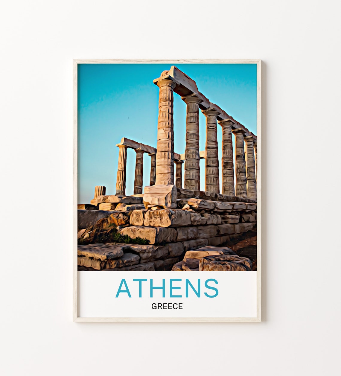 Athens Travel Print Athens Wall Art Athens Art Athens Artwork Athens Art Print Athens Gift Athens Poster Athens Travel Poster Print