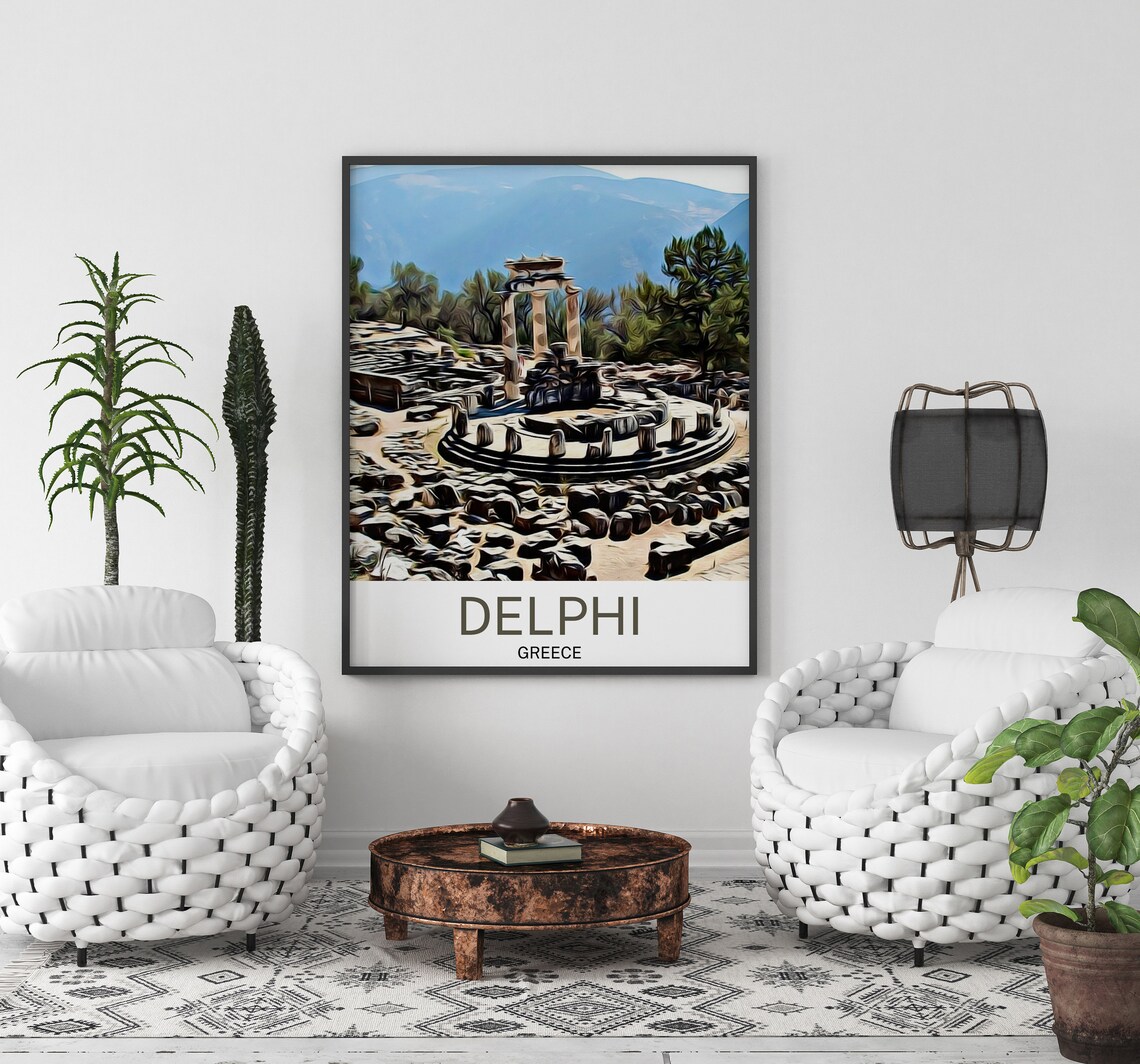 Delphi Travel Poster, Greek Archaeological Site - Image 3