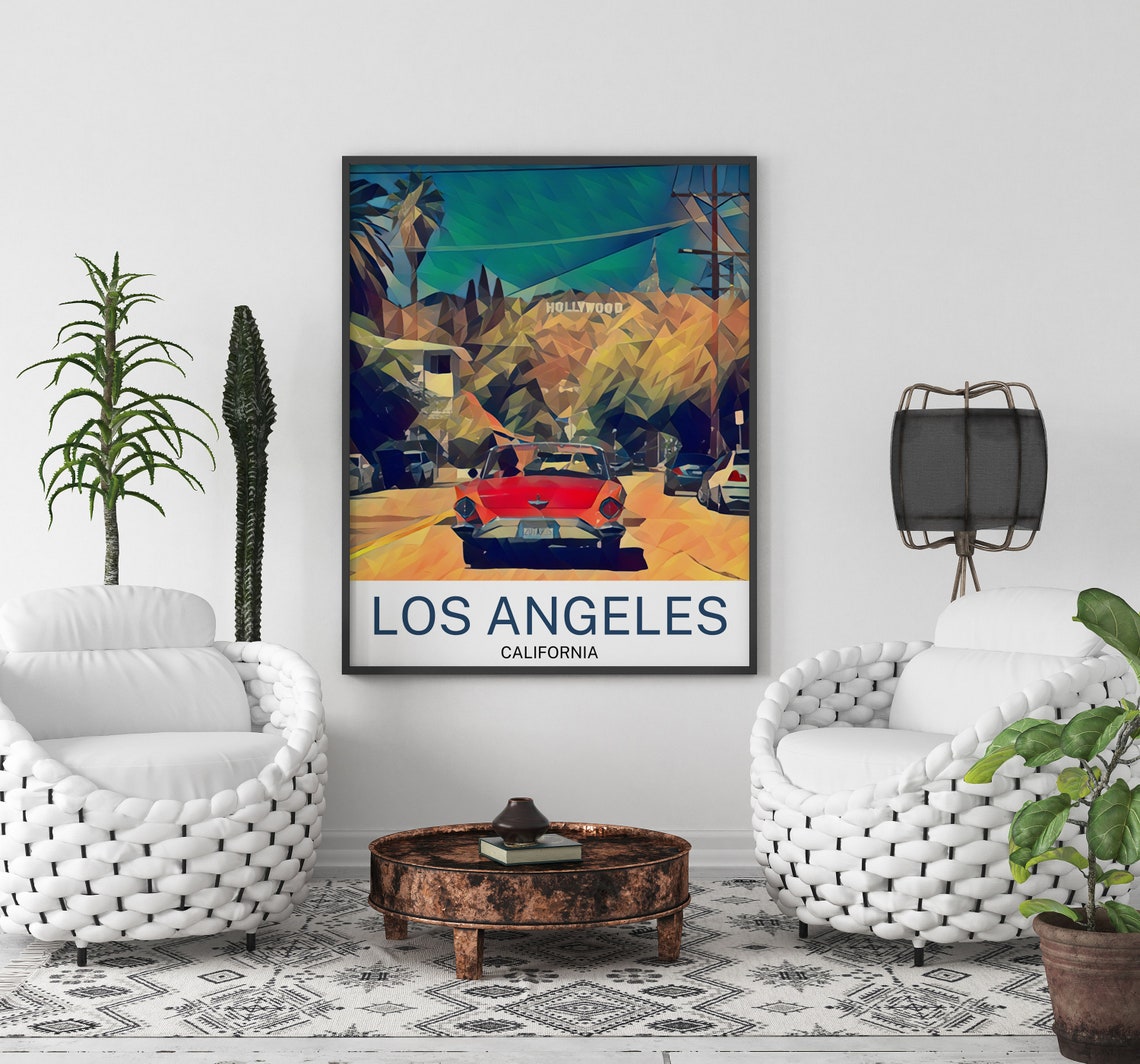 Los Angeles Print Los Angeles Art Los Angeles Wall Art Los Angeles Art Print Los Angeles Artwork Los Angeles Poster Los Angeles Decor - Image 3