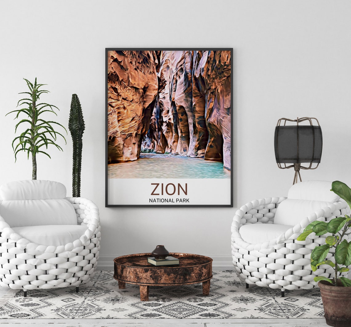 Zion National Park Print Zion National Park Art Zion National Park Wall Art Zion National Park Art Print Zion National Park Artwork - Image 3