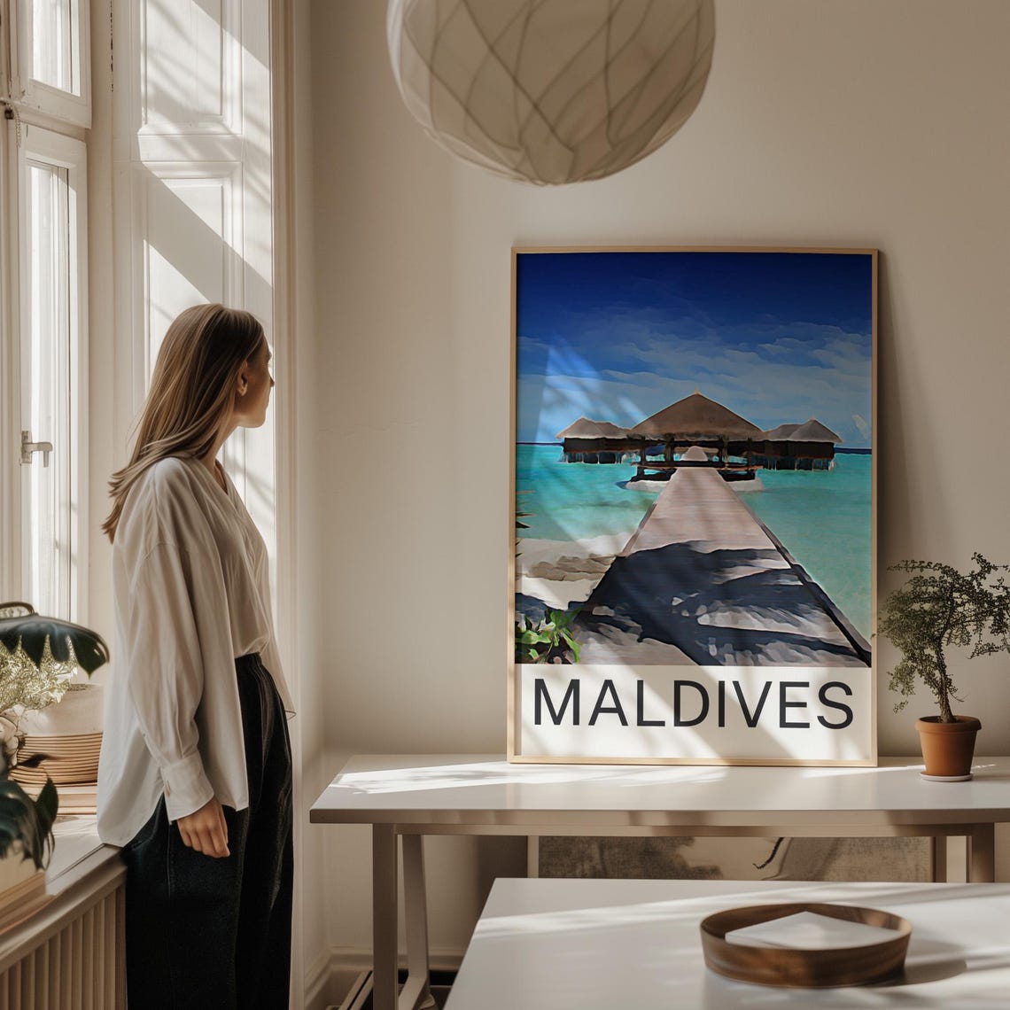 Maldives Maldives Print Maldives Wall Art Maldives Poster Maldives Painting Maldives Maldives Gift Travel Poster Print - Image 2