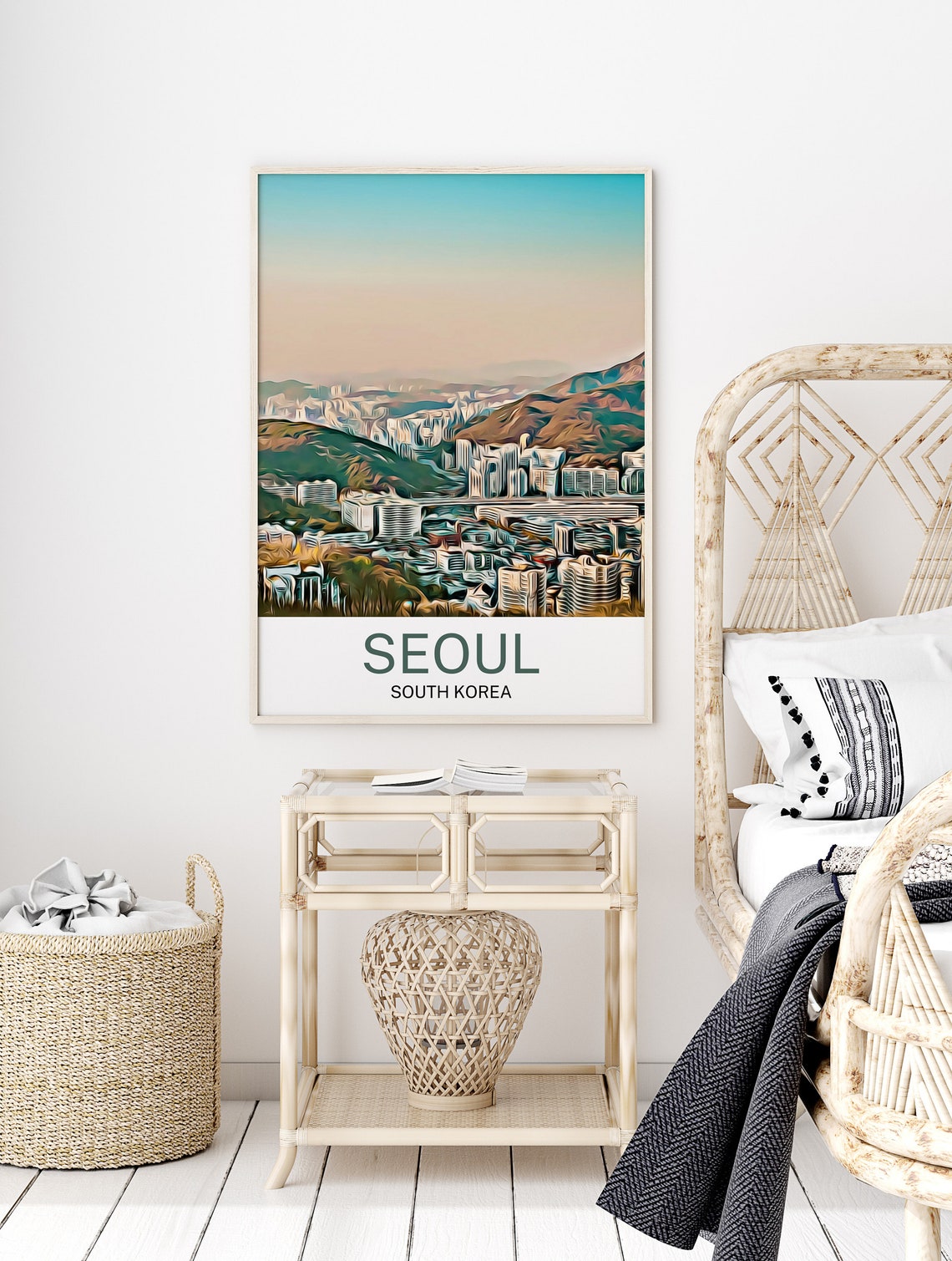 Seoul Travel Print Seoul Wall Art Seoul Art Seoul Artwork Seoul Art Print Seoul Gift Seoul Poster Seoul Travel Poster Print - Image 2