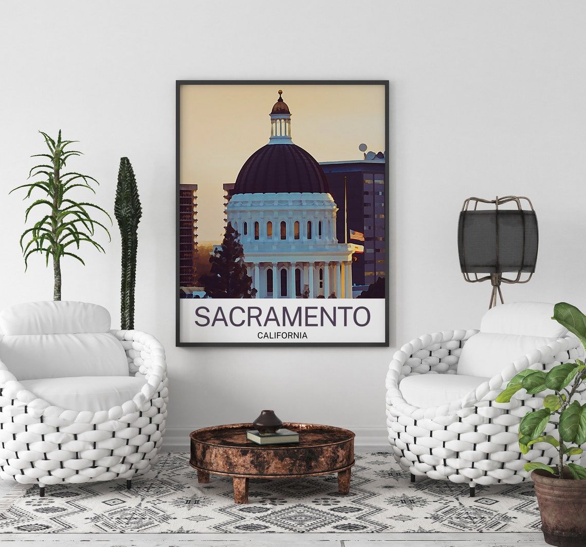 Sacramento Travel Print Sacramento Wall Art Sacramento Poster Sacramento Art Print Sacramento Wall Decor Sacramento Travel - Image 3