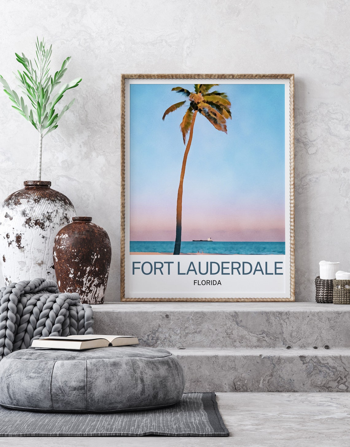 Fort Lauderdale Travel Print Fort Lauderdale Wall Art Fort Lauderdale Art Fort Lauderdale Artwork Fort Lauderdale Art Print Florida - Image 2
