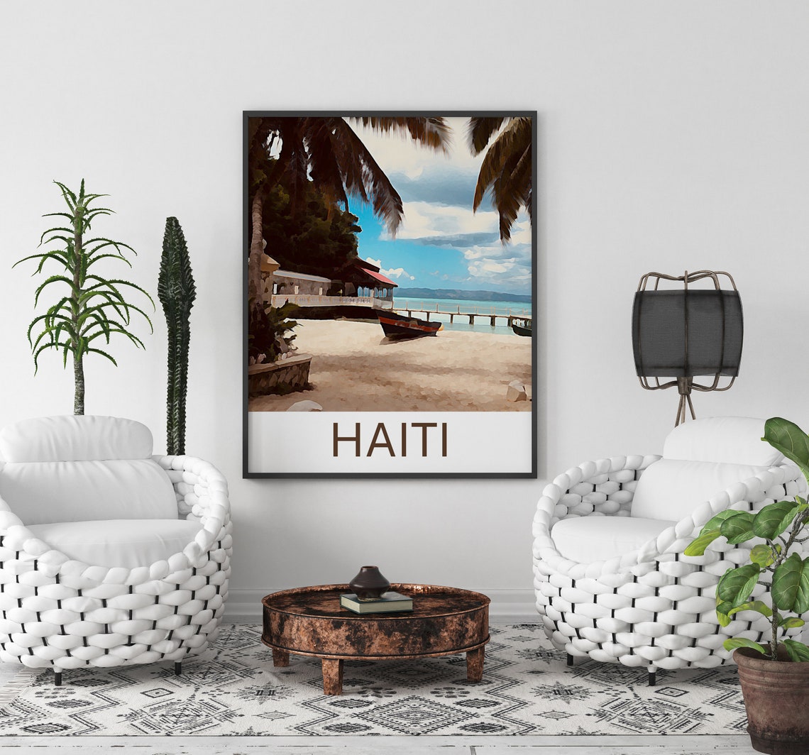 Haiti Haiti Print Haiti Wall Art Haiti Poster Haiti Painting Haiti Art Print Haiti Souvenir Haiti Poster Haiti Gift Travel - Image 2
