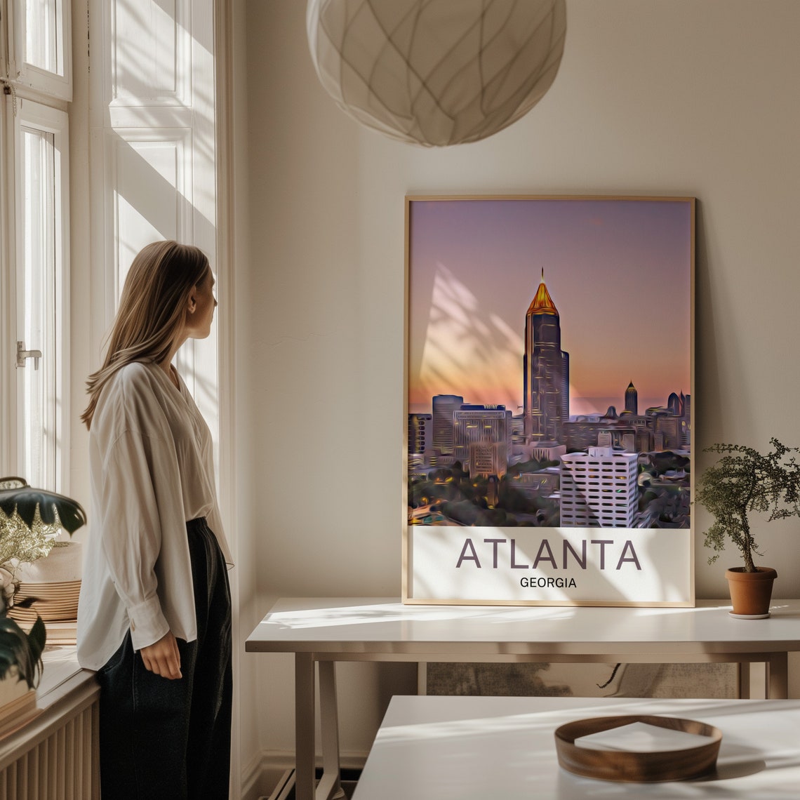 Atlanta Atlanta Print Atlanta Wall Art Atlanta Poster Atlanta Wall Decor Atlanta Souvenir Atlanta Poster Atlanta Gift Travel - Image 2