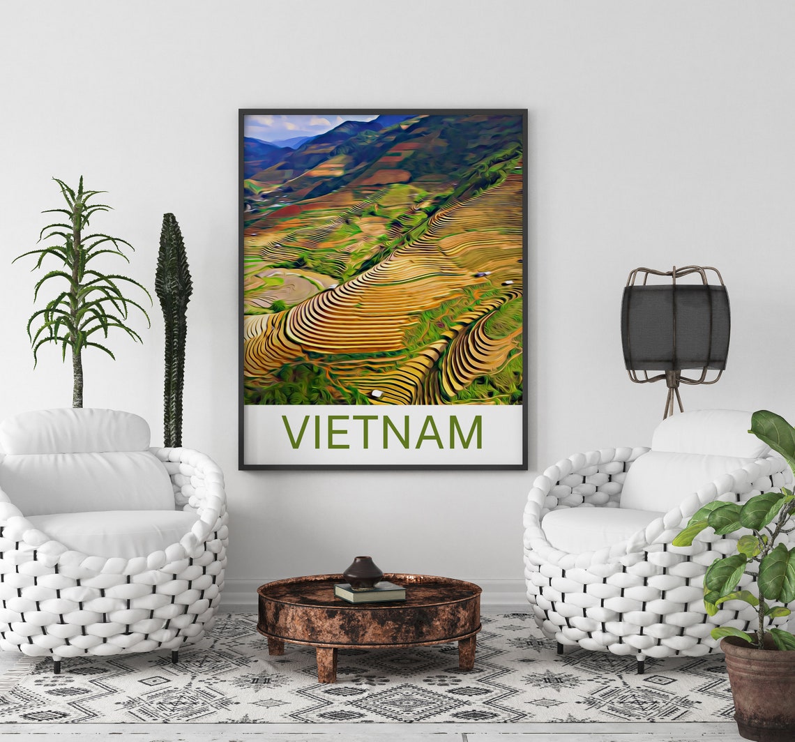 Vietnam Vietnam Print Vietnam Wall Art Vietnam Poster Vietnam Wall Decor Vietnam Souvenir Vietnam Poster Vietnam Gift Travel - Image 3