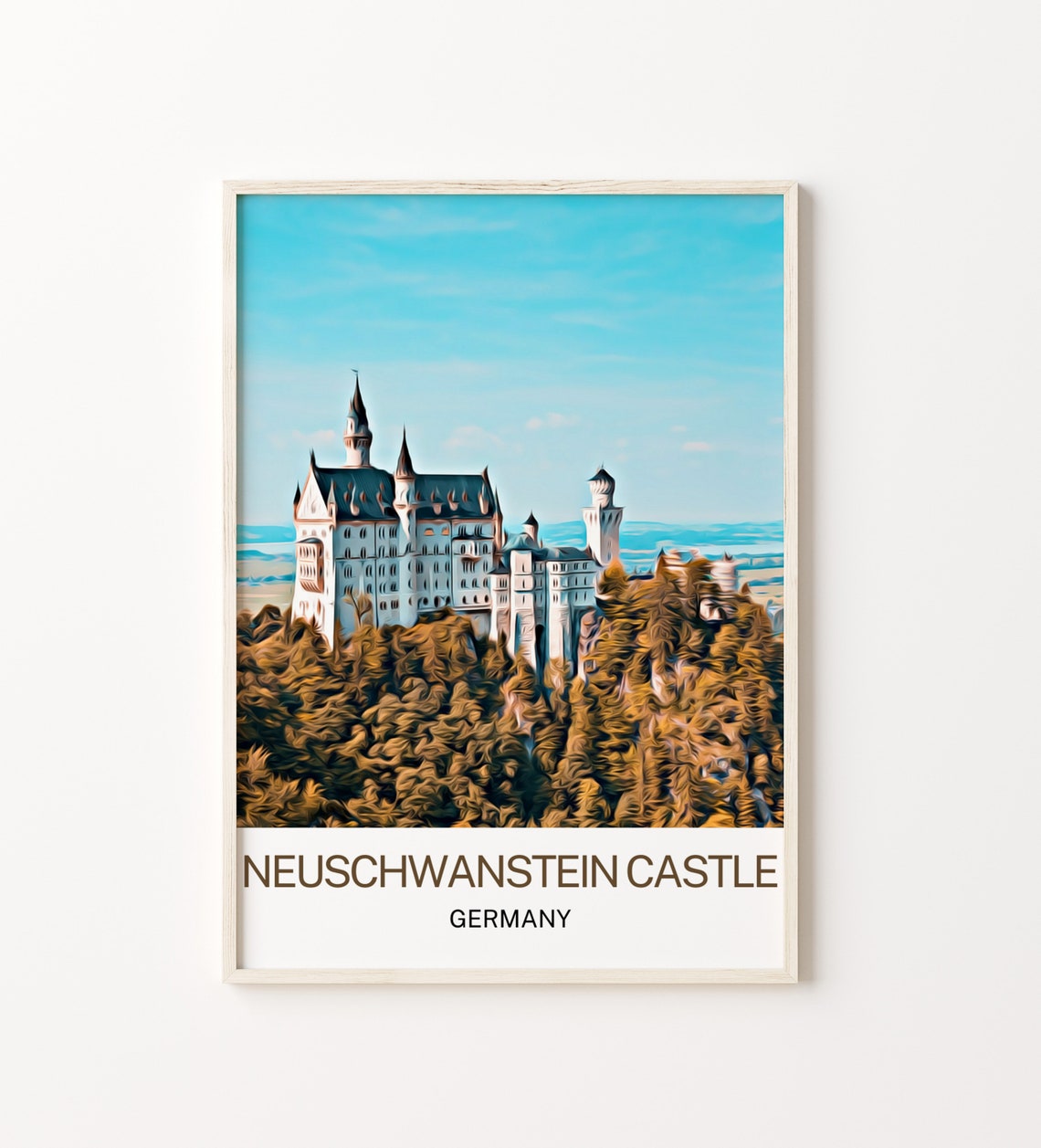 Neuschwanstein Castle Travel Poster