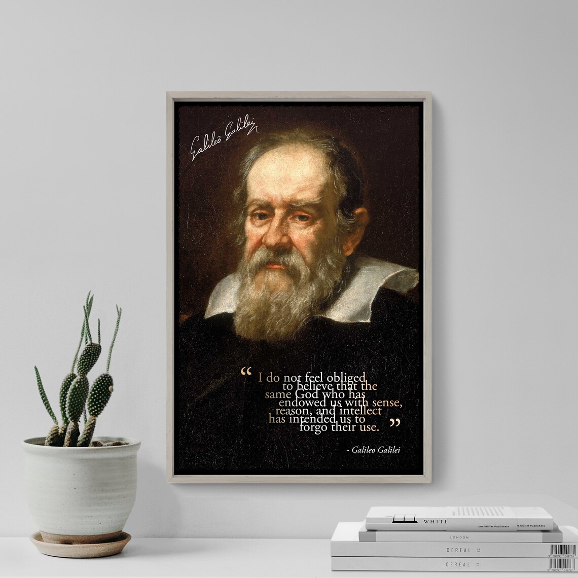 Galileo Galilei Astronomy Art Print, Science Poster