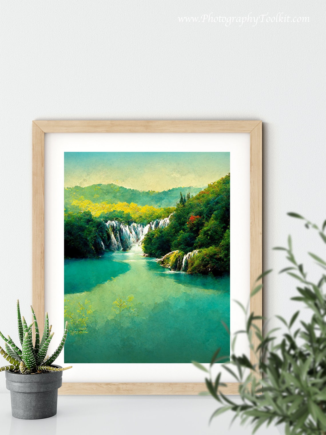 Croatia Wall Art Neutral Lake Picture Lake Landscape Scenic Lake Painting Lake Artwork Lake Poster Croatian Art Croatia Print - Image 5