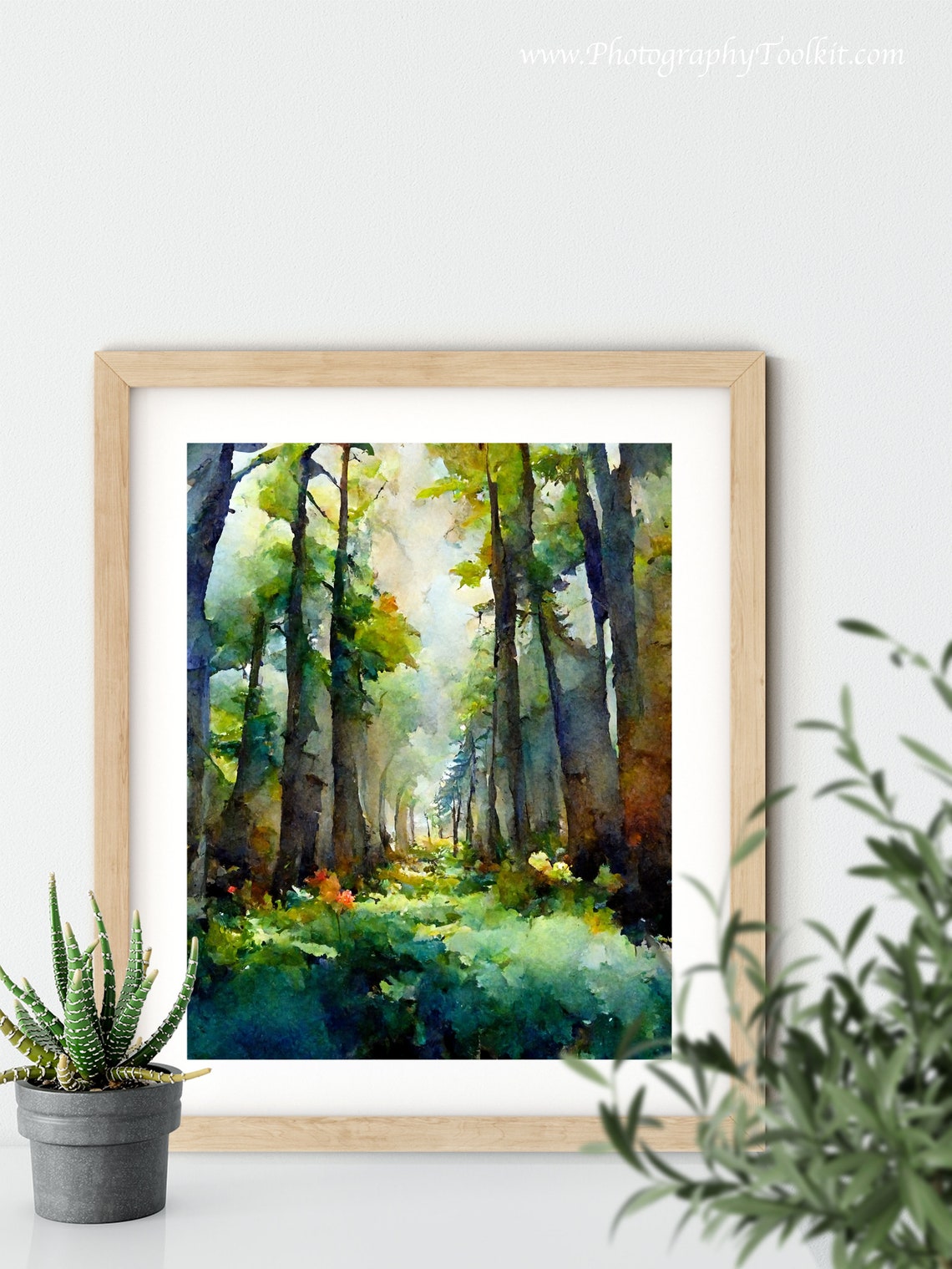 Forest Print Landscape Art Print Forest Art Print Forest Oil Painting Colorful Nature Art Woodland Art Nature Art Colorful Trees - Image 5