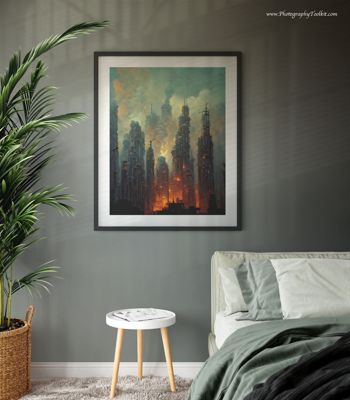 City Prints Skyline Print Cityscape Painting Art Print Painting Of A City Wall Art Cityscape Art Cityscape Print - Image 3