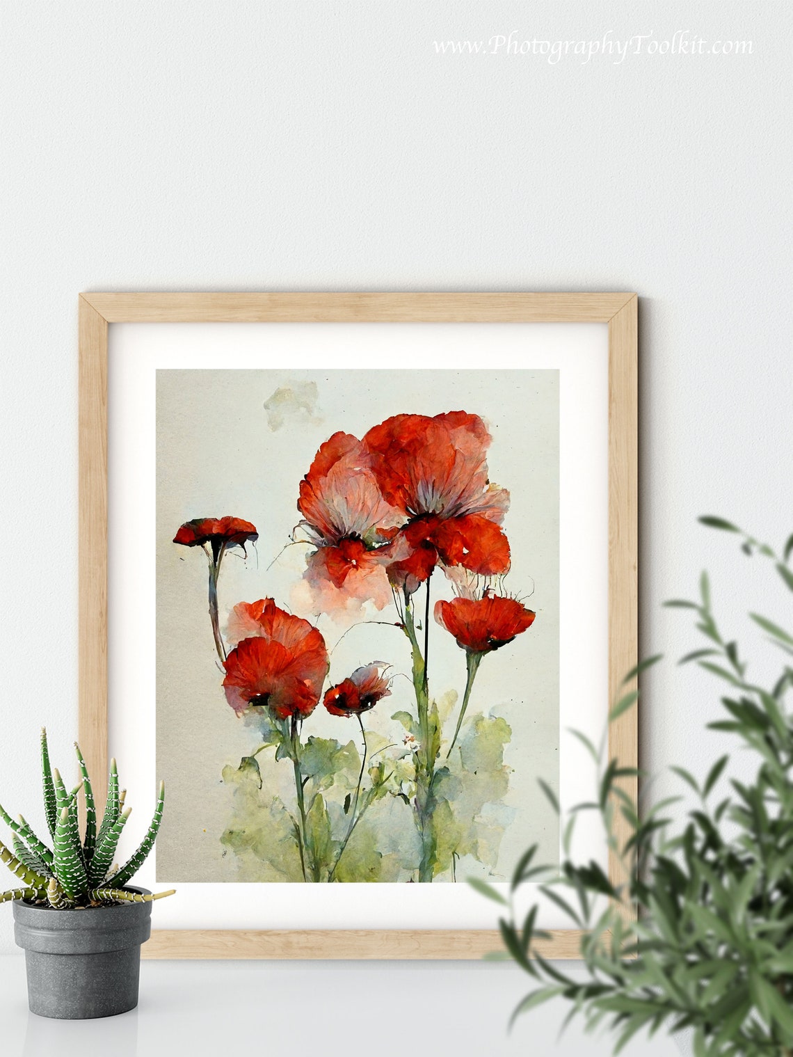 Red Poppies Print Poppy Flowers Art Poppies Watercolor Abstract Poppy Poppy Wall Art Farmhouse Wall Decor Poppy Painting Red Flowers - Image 5