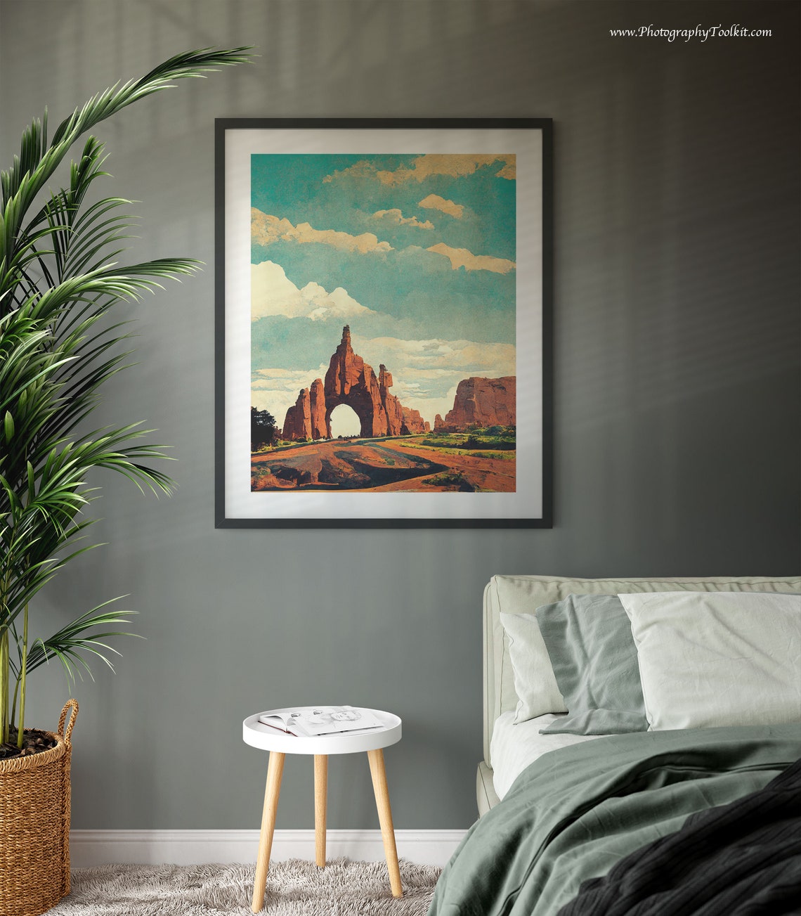 Arches National Park Utah Desert Red Rock Arch Vintage Sky Poster - Image 3