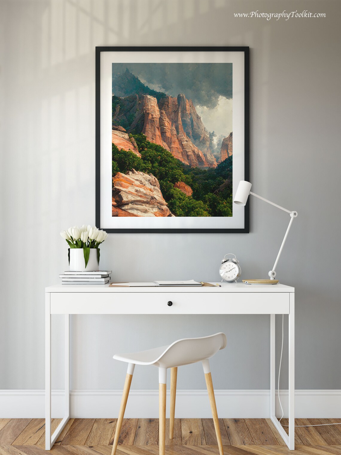 Zion Canyon Print, Boho Southwest Desert Poster - Image 2