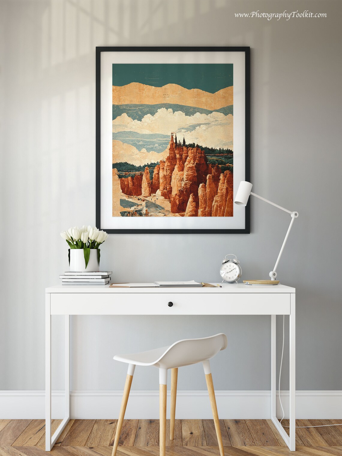 Bryce Canyon Utah Hoodoo Amphitheater Vintage Travel Wall Art - Image 2