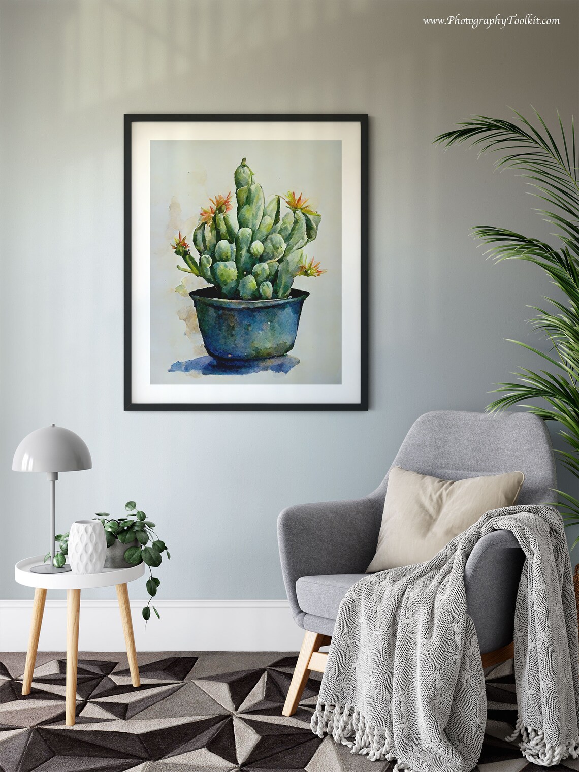 Potted Cactus Art Print, Boho Desert Wall Art - Image 6
