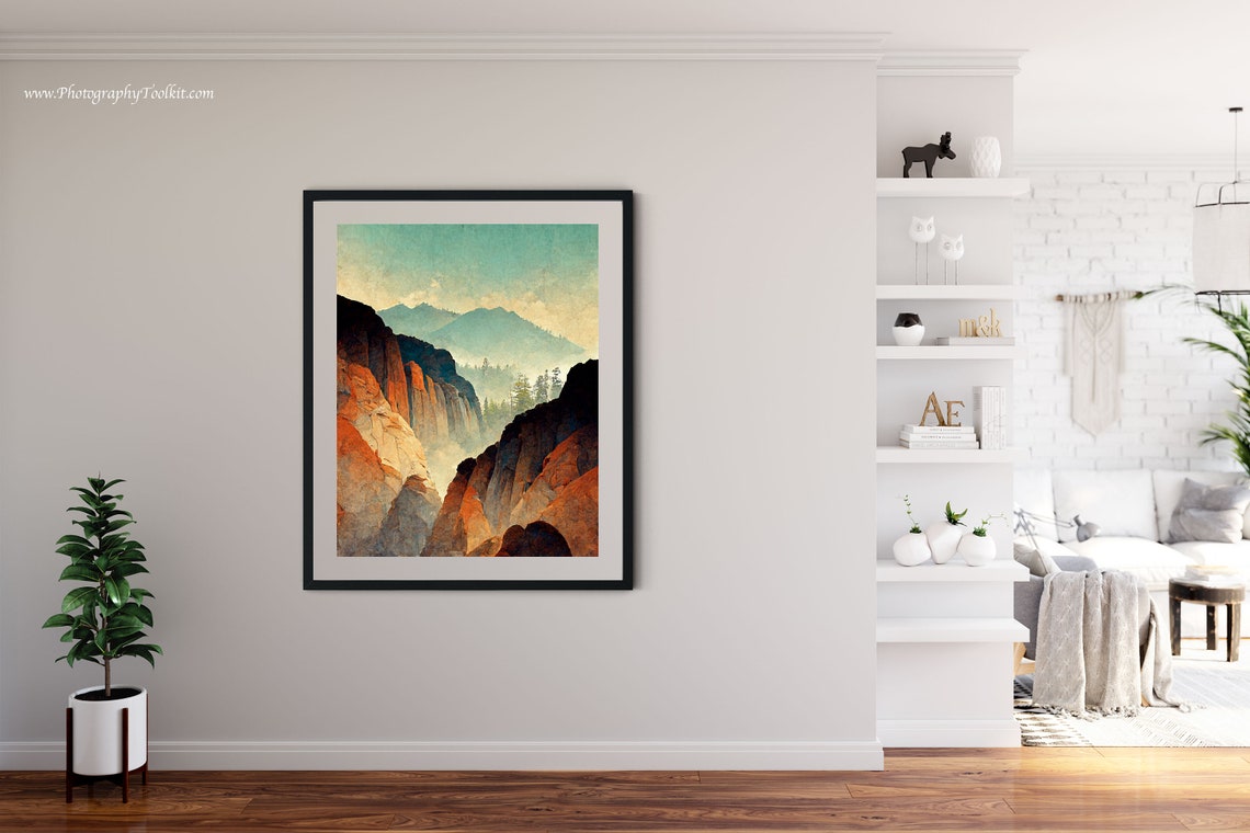 Kings Canyon National Park Print Kings Canyon Wall Art Kings Canyon Art Print Kings Canyon National Park Poster Vintage Travel Poster - Image 4