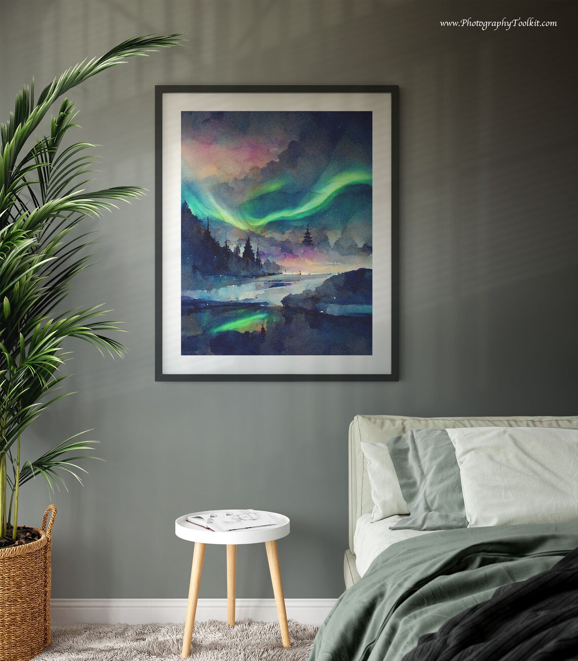 Aurora Borealis Art, Northern Lights Night Sky - Image 3