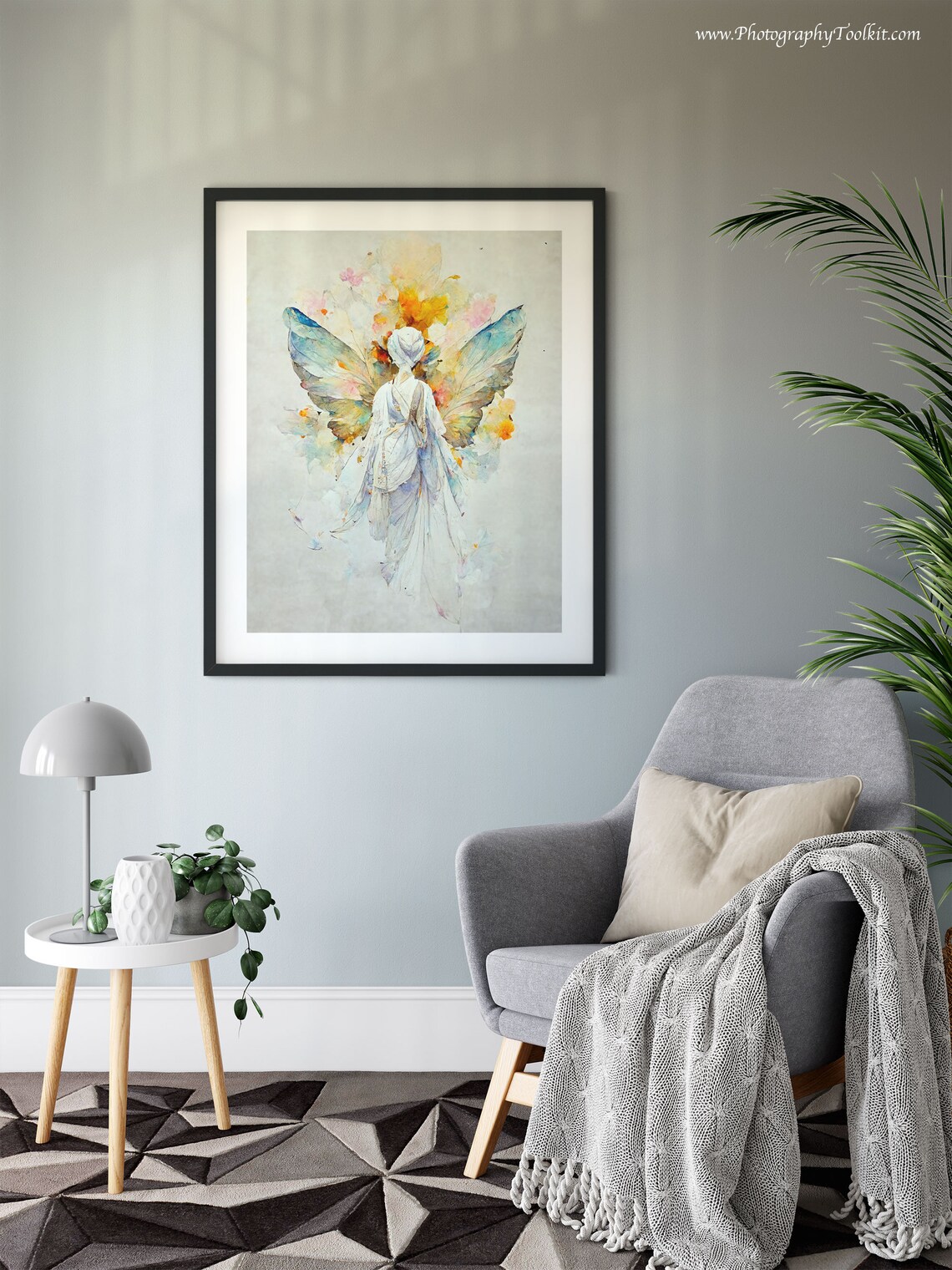 Guardian Angel Artwork Print, Spiritual Angel Wings - Image 6