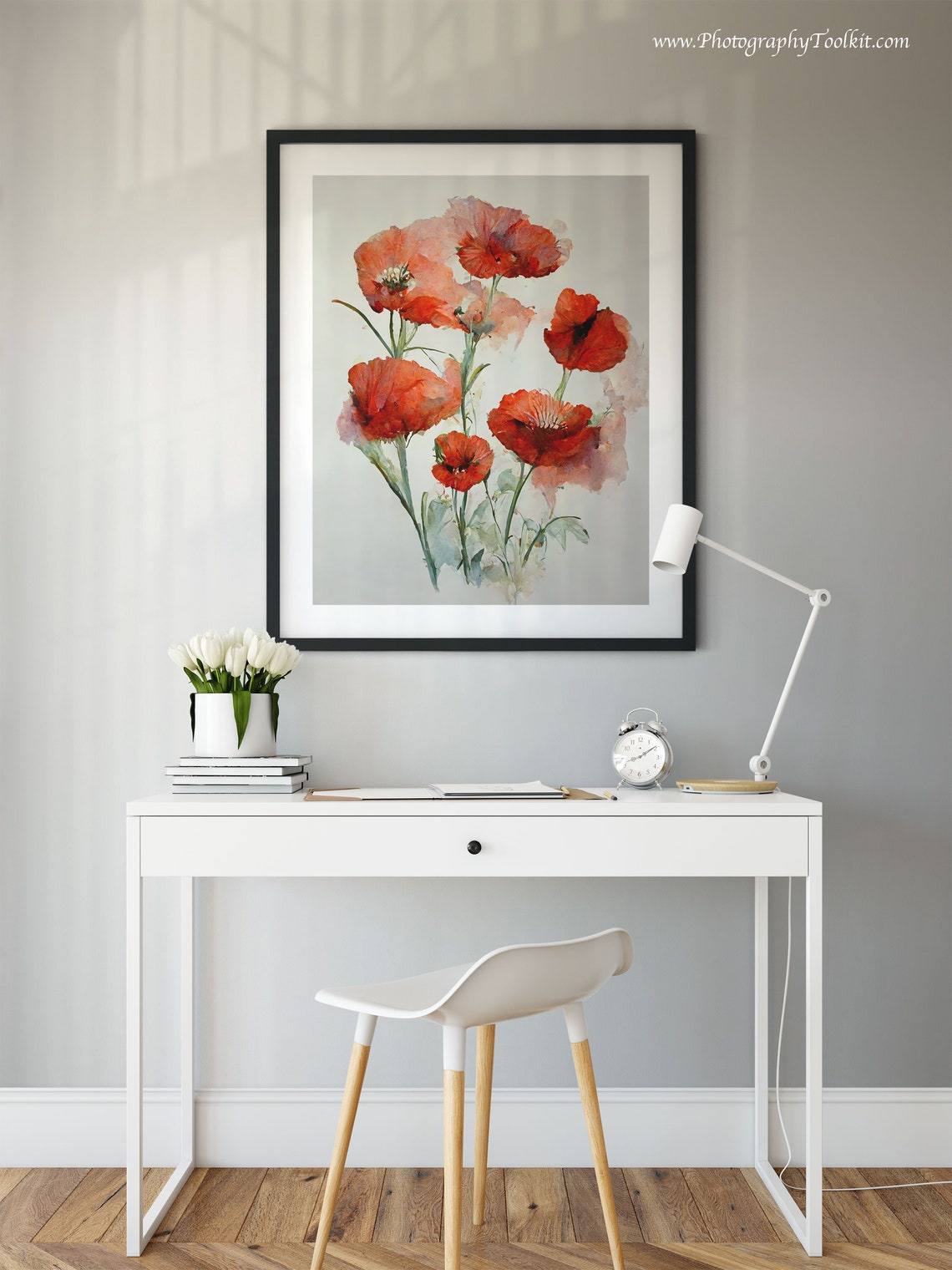 Red Poppies Print Poppy Flowers Art Poppies Watercolor Abstract Poppy Poppy Wall Art Farmhouse Wall Decor Poppy Painting Red Flowers - Image 2