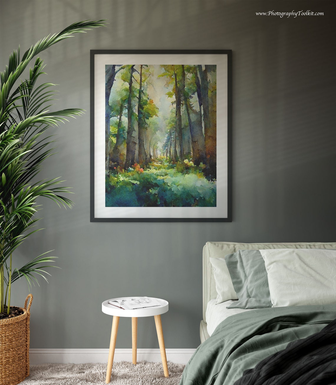 Forest Print Landscape Art Print Forest Art Print Forest Oil Painting Colorful Nature Art Woodland Art Nature Art Colorful Trees - Image 3