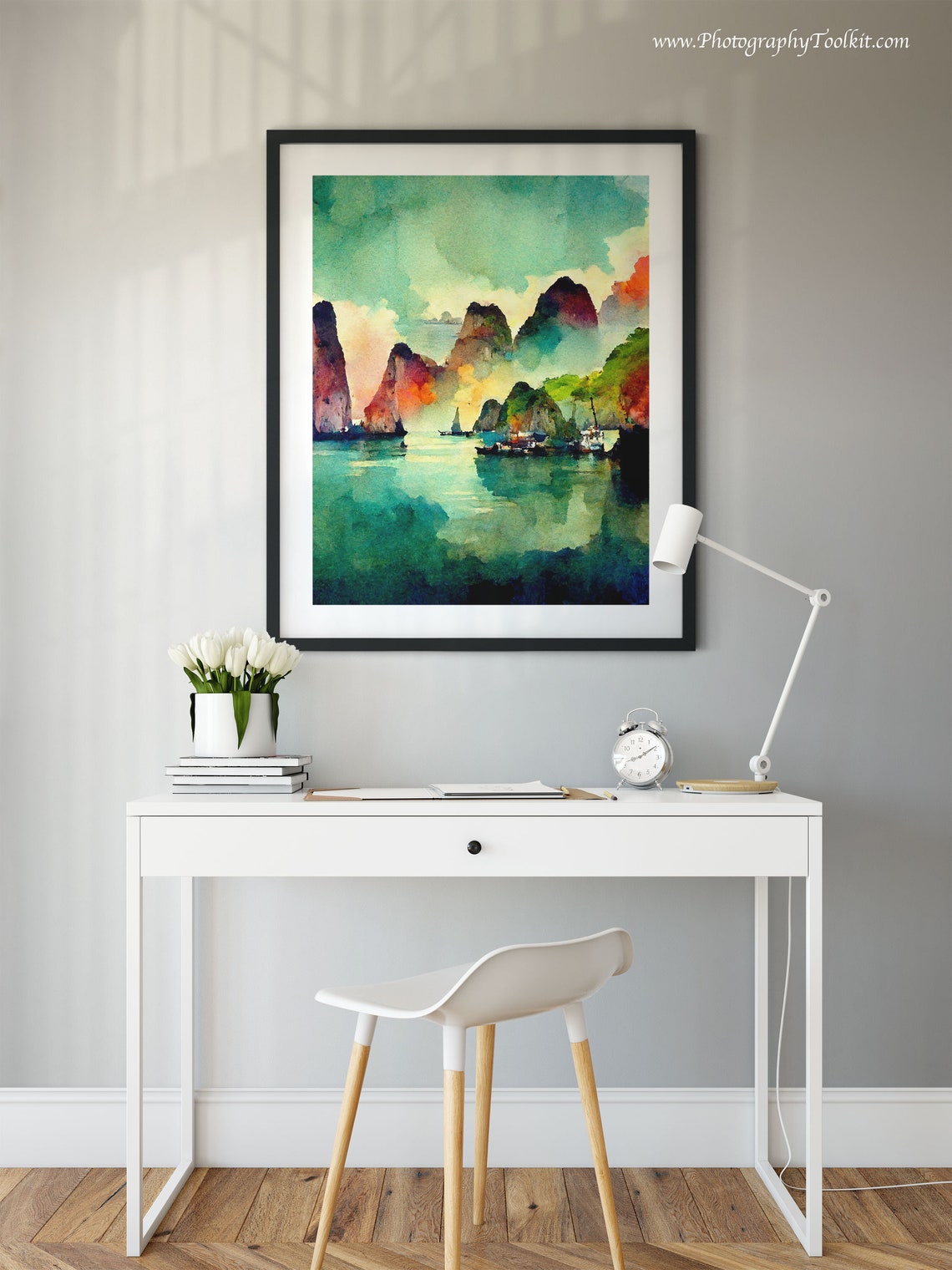 Vietnam Ha Long Bay Print Ha Long Bay Print Wall Art Vietnam Travel Print Vietnamese Art Print Vietnam Wall Decor Vietnam Photo - Image 2