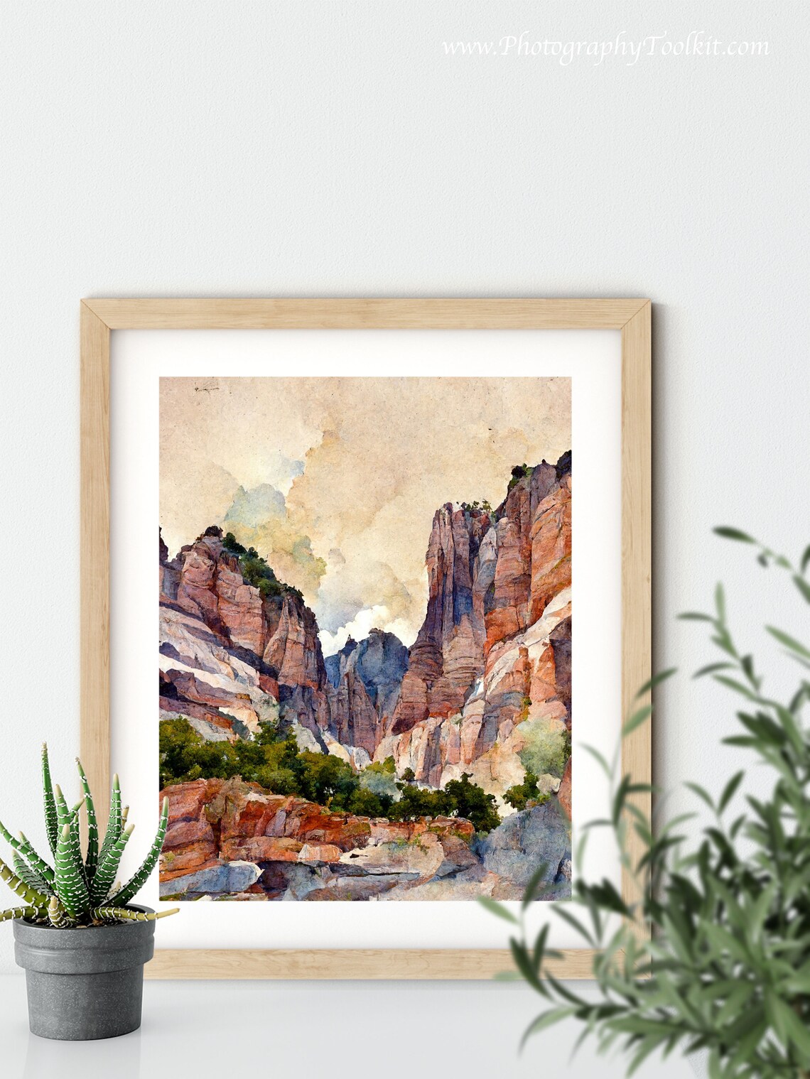 Zion Canyon Print, Boho Western Desert Poster - Image 5