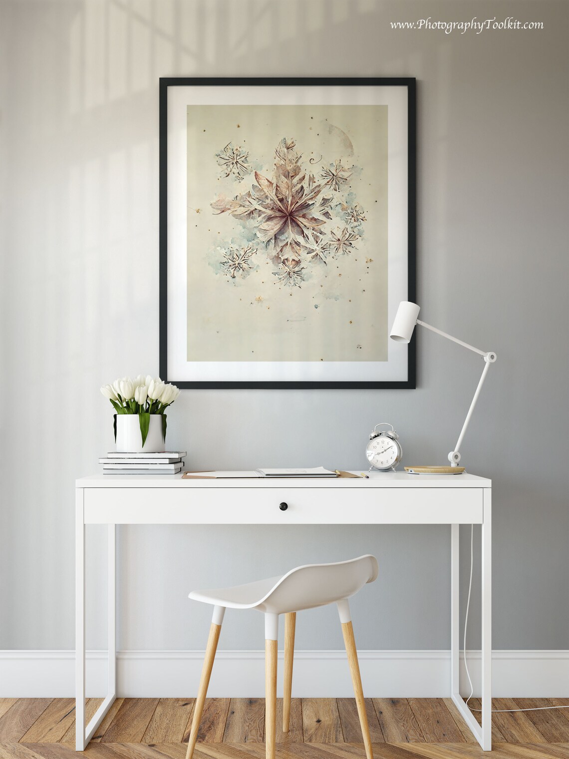Snowflake Christmas Art Print, Winter Wall Decor - Image 2