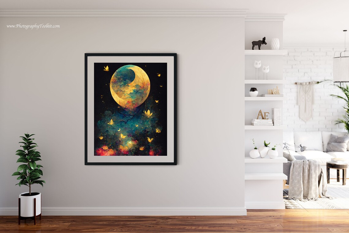 Firefly Night Sky Art Print, Woodland Forest - Image 4