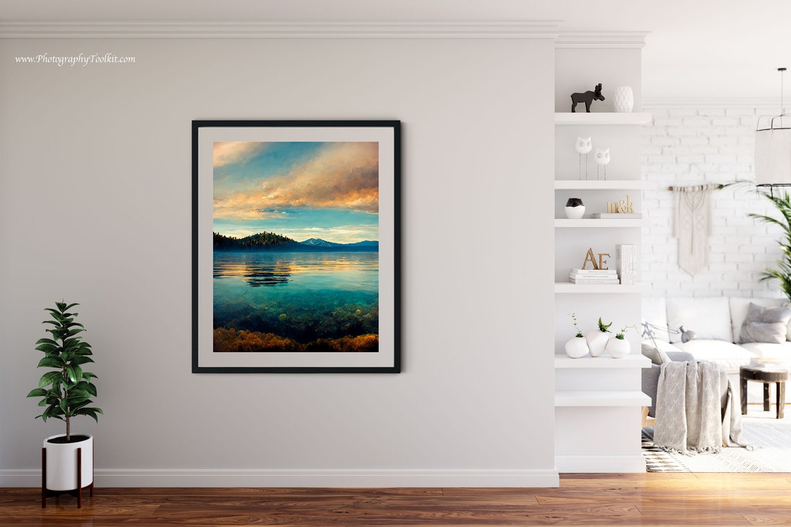 Lake Tahoe Print Lake Tahoe Wall Art Lake Tahoe Poster Lake Tahoe Art Lake Tahoe Lake Tahoe Vintage Style Travel Poster Print - Image 4