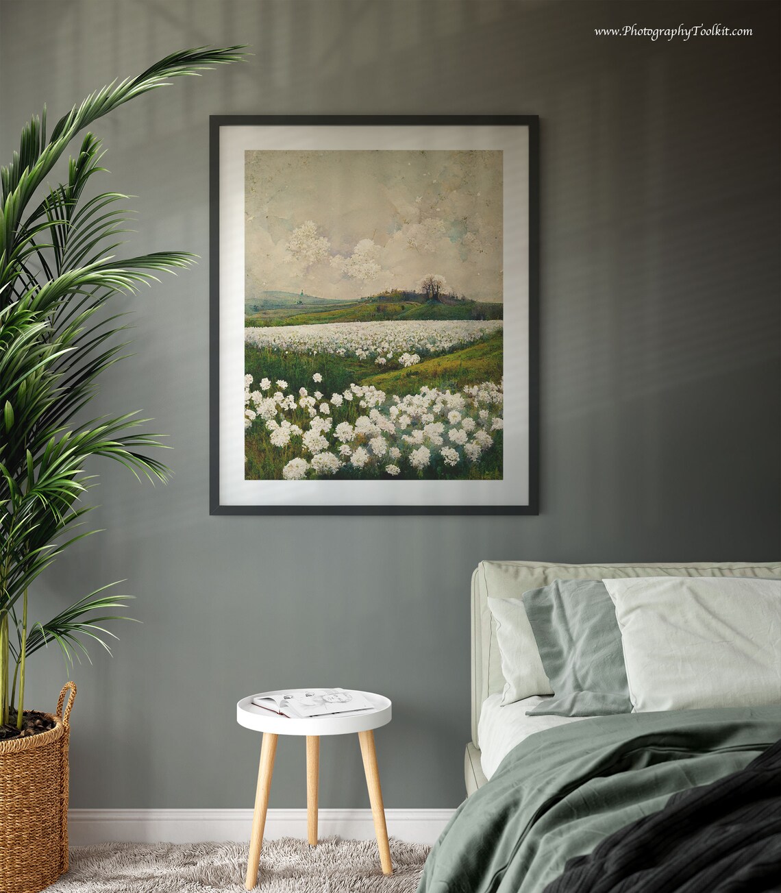 Spring Meadow Landscape, Vintage Art Print - Image 3