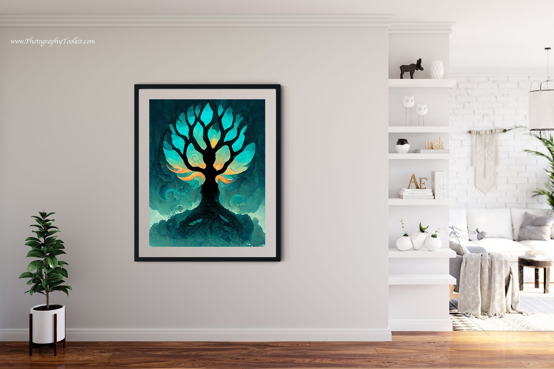 Tree Of Life Botanical Spiritual Poster, Three-Panel - Image 4
