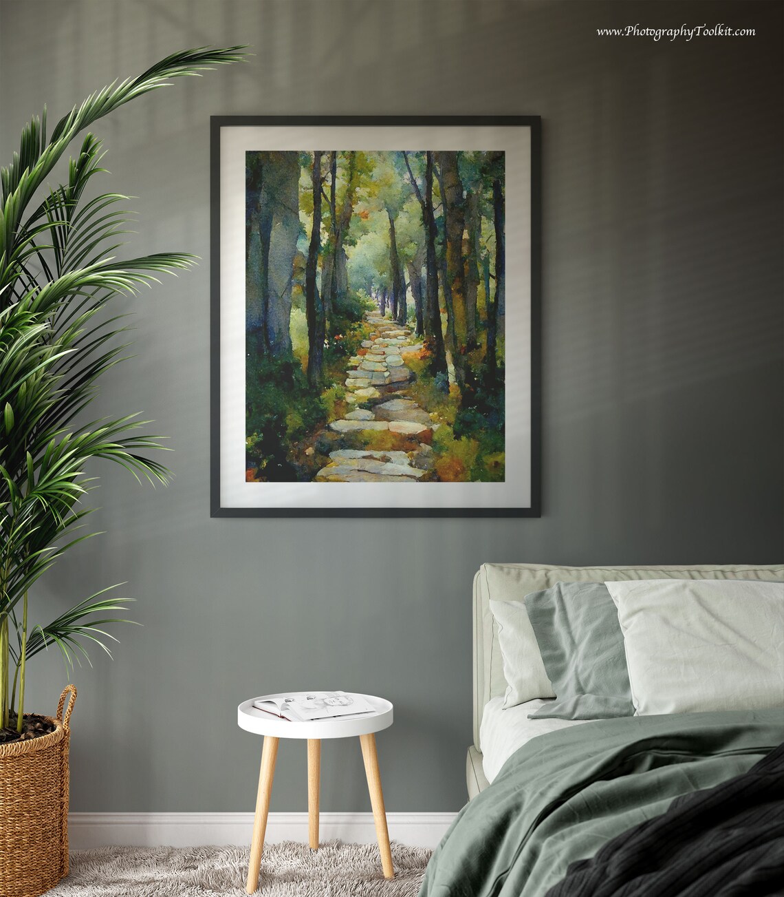 Forest Path Watercolor Art Print, Sycamore Path - Image 3