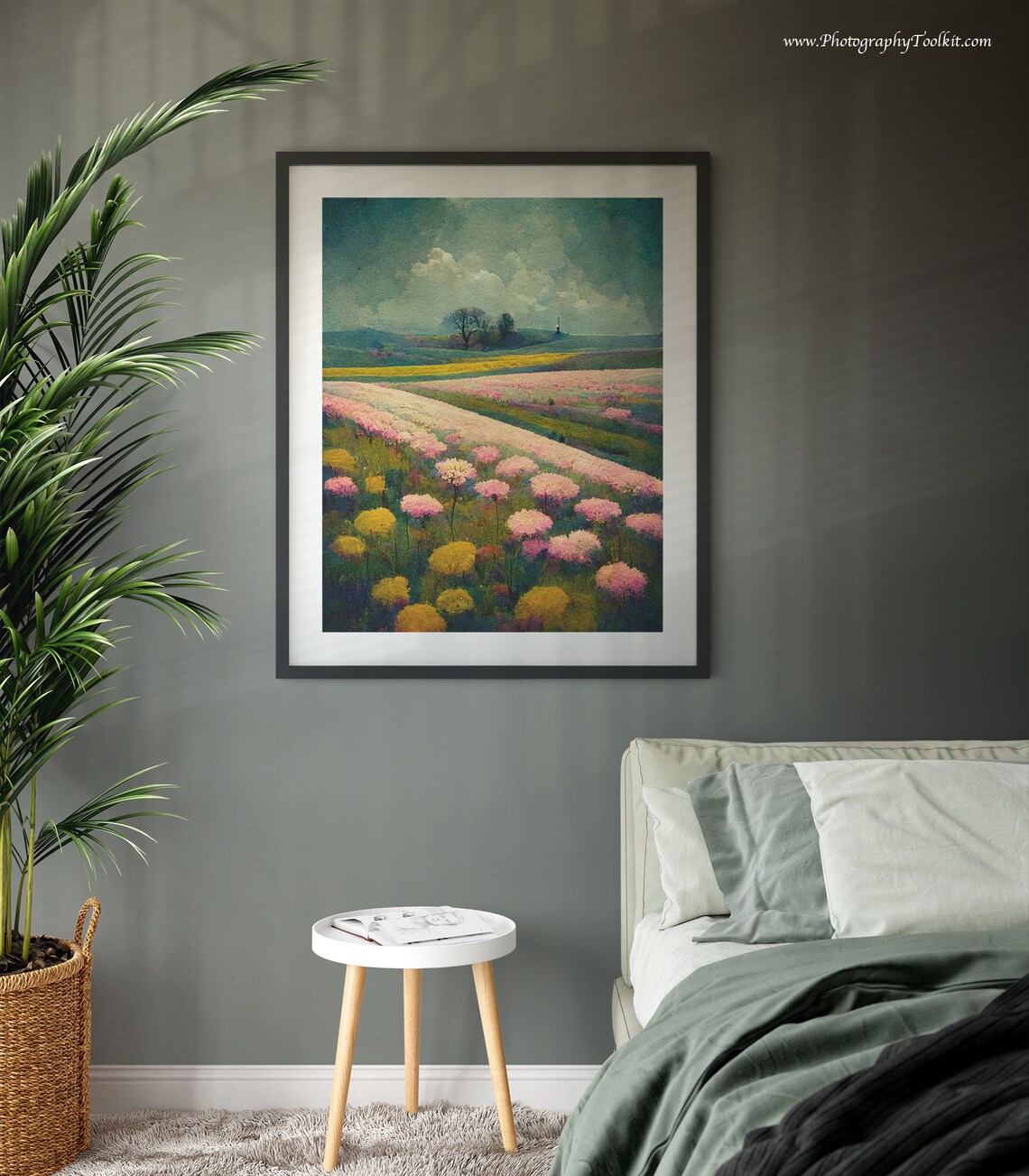 Spring Meadow Country Field Wall Art Print - Image 3