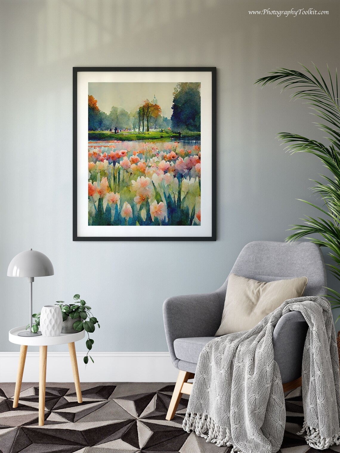 Keukenhof Tulip Field Print, Scandinavian Art Print - Image 6
