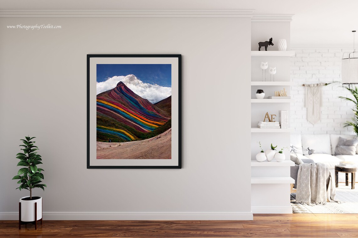 Peru Print Vinicunca Rainbow Mountain Print Rainbow Mountain Peru Painting Rainbow Mountains Peru Print Rainbow Mountain Wall Art - Image 4