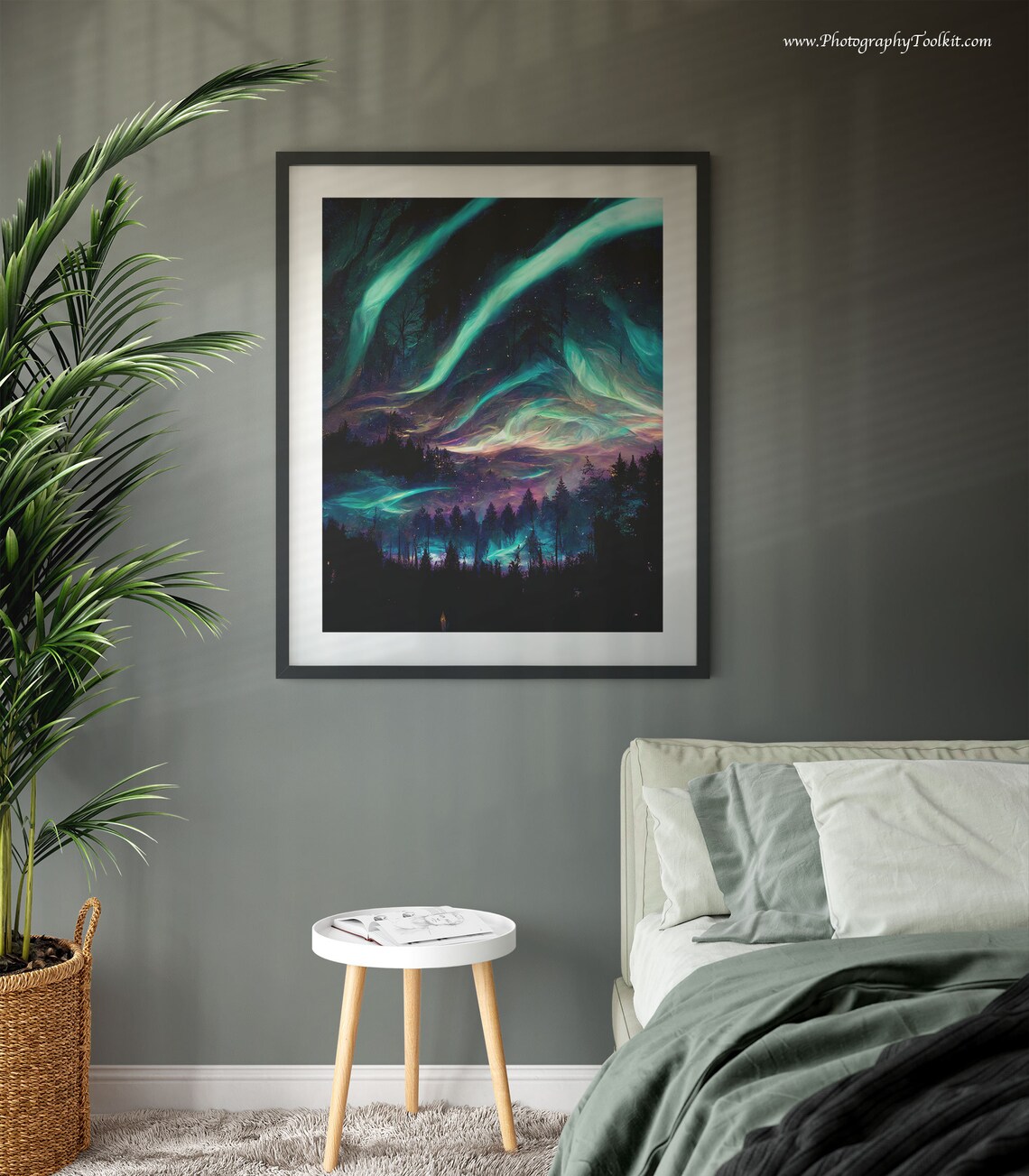 Aurora Borealis Night Sky Poster, Northern Lights - Image 3
