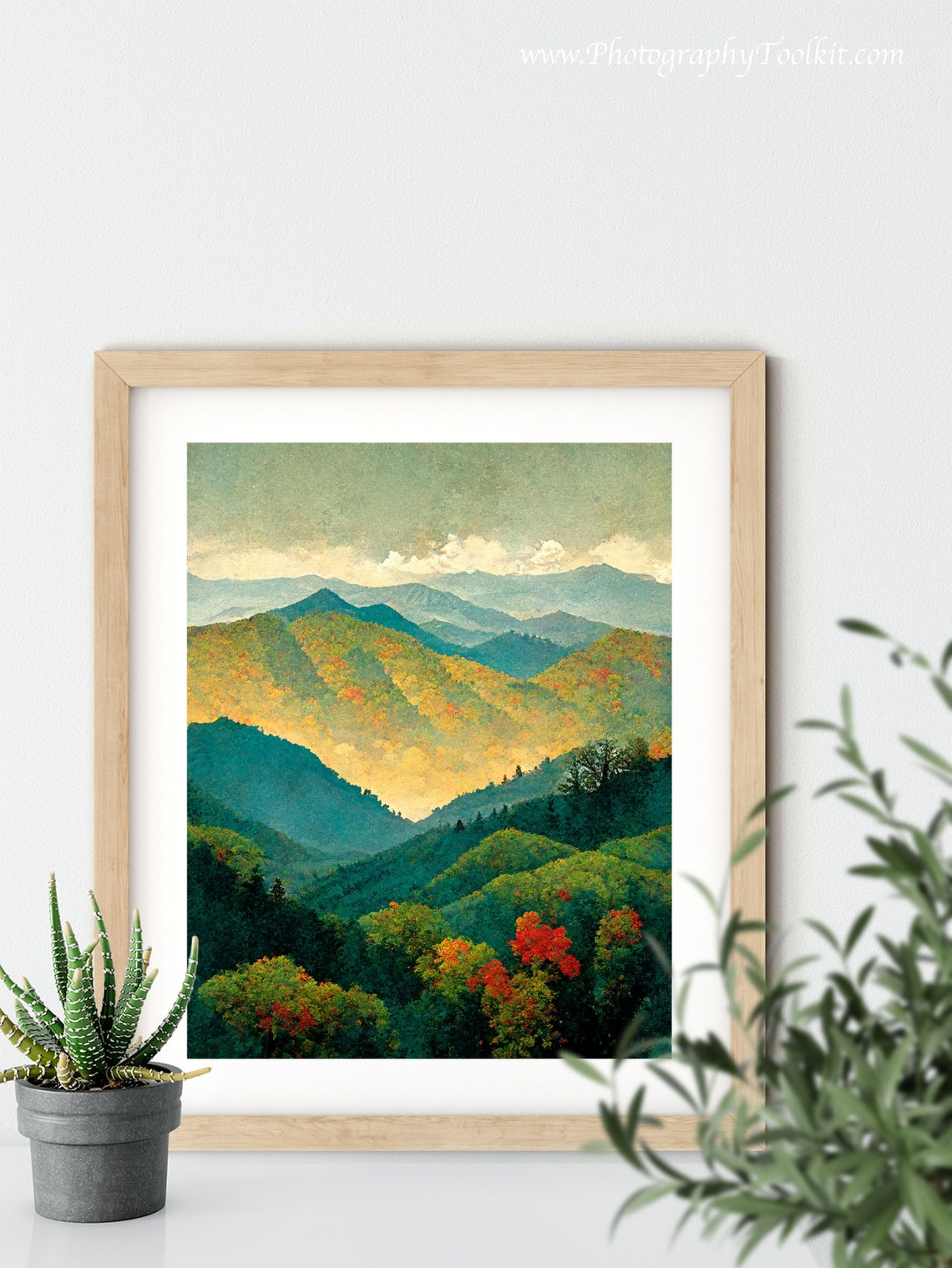 Great Smoky Mountains National Park Print Great Smoky Mountains National Park Poster Mountains Painting Smoky Mountain Art Misty Woods - Image 5