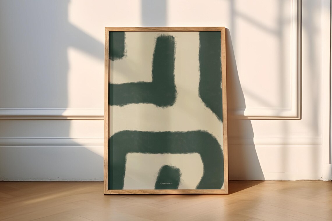 Abstract Maze Poster, Optimistic Modern Wall Art